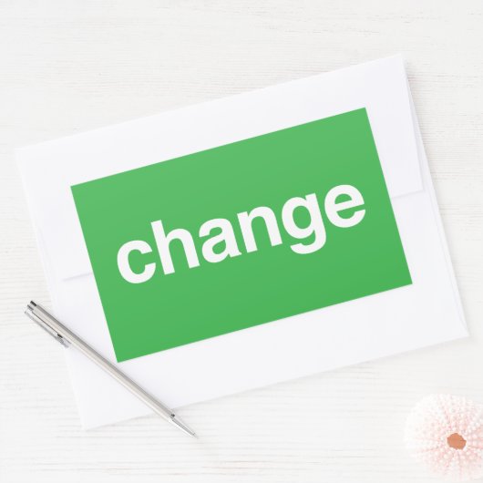 Change Rechthoekige Sticker (Envelop)