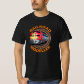 Change Text Railroad Modeller Red Yellow Diesel T-shirt (Voorkant)