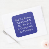 Change text  vierkante sticker (Envelop)