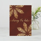 Change the date card with gold peacock feathers (Staand voorkant)
