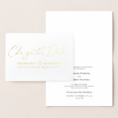 Change The Date Elegant Script Lettertype Folie Kaarten (Display)