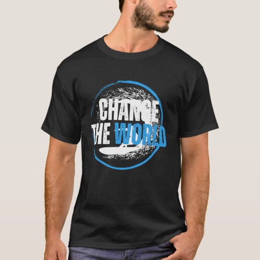 Change The World Surfer Surfing Surf T-shirt (Voorkant)