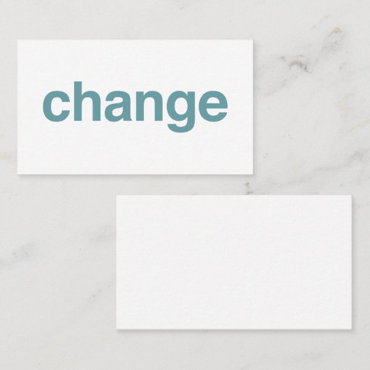 Change Visitekaartje (Voorkant / Achterkant)