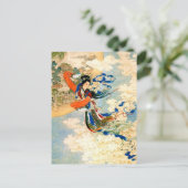 Chang'e vliegt naar de maan briefkaart (Staand voorkant)