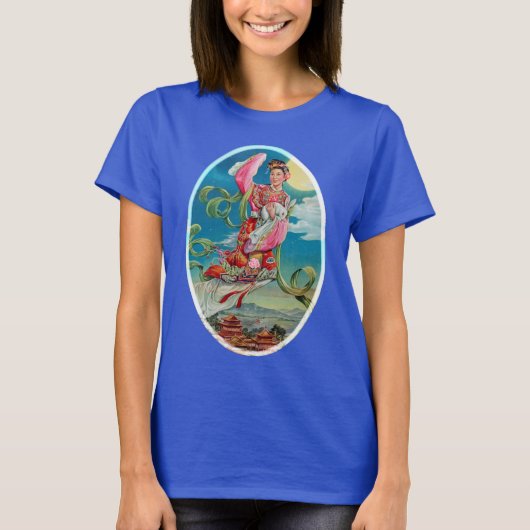 Chang'e vliegt naar de maan t-shirt (Voorkant)