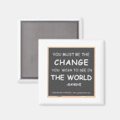 Change-World-Gandhi Magneet (Voorkant / Achterkant)