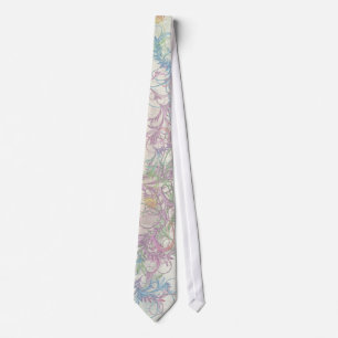 Changeable Base MultiColor Floral Leaf Scroll Stro Stropdas