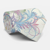Changeable Base MultiColor Floral Leaf Scroll Stro Stropdas (Opgerold)