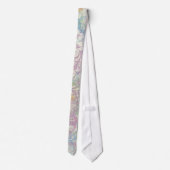 Changeable Base MultiColor Floral Leaf Scroll Stro Stropdas (Achterkant)