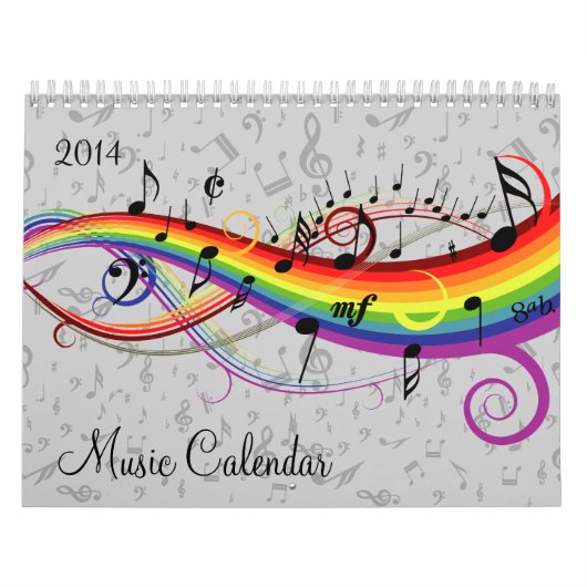 Changeable Year Music Calendar Kalender (Hoes)