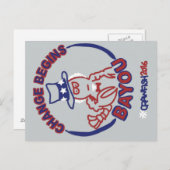 #ChangeBeginsBayou Briefkaart (Voorkant / Achterkant)