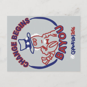 #ChangeBeginsBayou Briefkaart