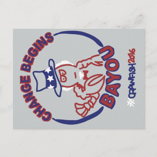 #ChangeBeginsBayou Briefkaart (Voorkant)