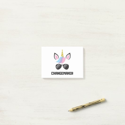 Changemaker Unicorn Post-it® Notes (Op bureau)