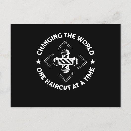Changing The World Barber Beard Briefkaart (Voorkant)