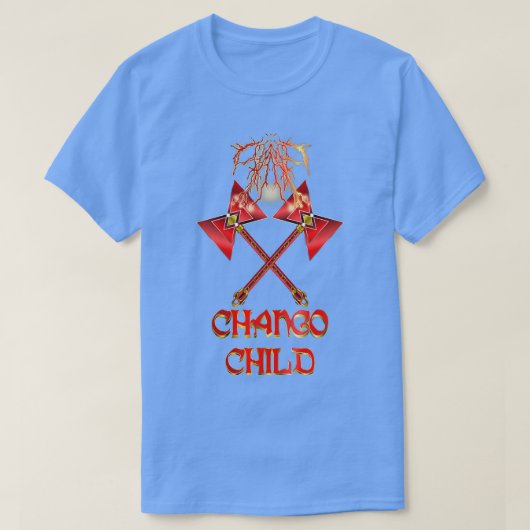 Chango Child Lightning Charge Twin Double Ax Cla T-shirt (Design voorkant)