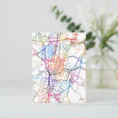 Changzhi China City Map Briefkaart (Staand voorkant)