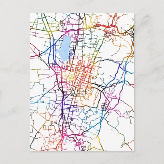 Changzhi China City Map Briefkaart (Voorkant)