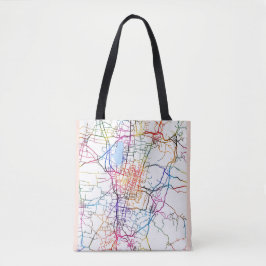 Changzhi China City Map Tote Bag