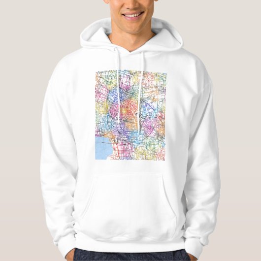Changzhou China City Map Hoodie (Voorkant)