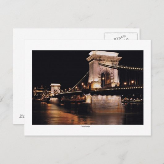 Chani Bridge 's nachts Briefkaart (Voorkant / Achterkant)