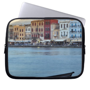 Chania bij de schemering, Chania, Kreta, Griekenla Laptop Sleeve