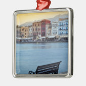 Chania bij de schemering, Chania, Kreta, Griekenla Metalen Ornament (Links)