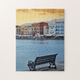 Chania bij schemering, Chania, Kreta, Griekenland Legpuzzel