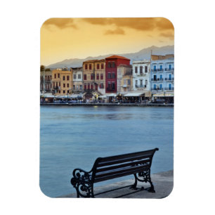 Chania bij schemering, Chania, Kreta, Griekenland Magneet