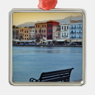 Chania bij schemering, Chania, Kreta, Griekenland Metalen Ornament