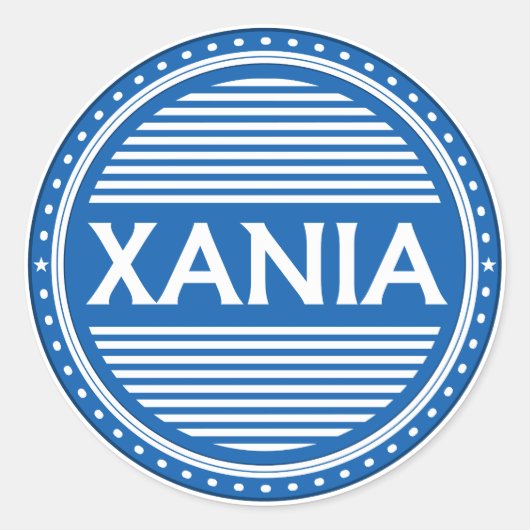 Chania City Pride Emblem – Greek Identity Ronde Sticker (Voorkant)