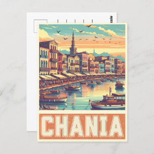Chania City Souvenirs Kreta Griekenland reis Briefkaart