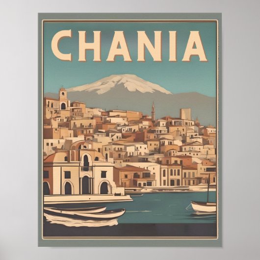 Chania City Souvenirs Kreta Griekenland reis Poster (Voorkant)