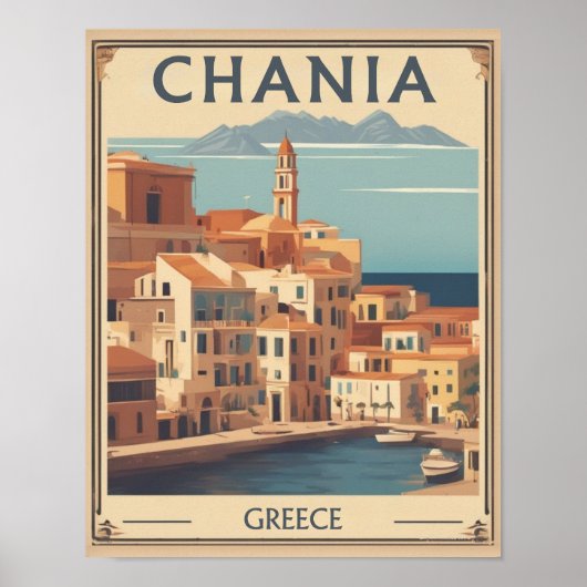  Chania City Souvenirs Kreta Griekenland reis Poster (Voorkant)
