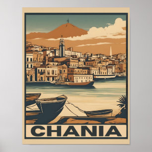 Chania City Souvenirs Kreta Griekenland reis Poster