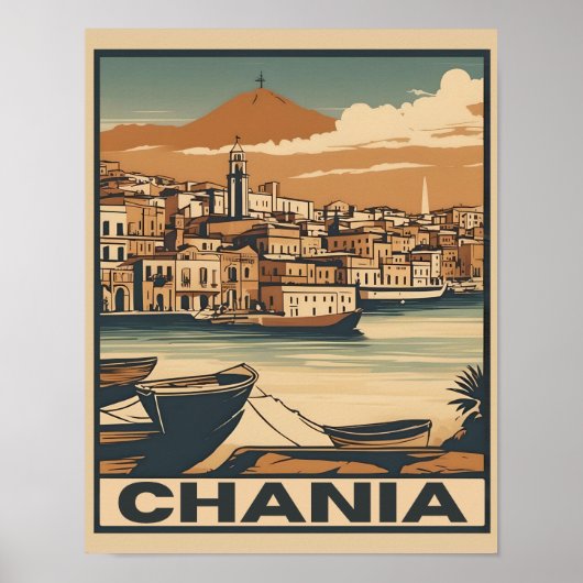  Chania City Souvenirs Kreta Griekenland reis Poster (Voorkant)