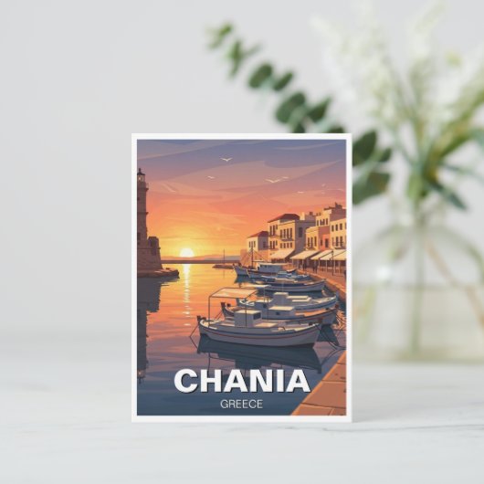 Chania Greece Travel Briefkaart (Staand voorkant)