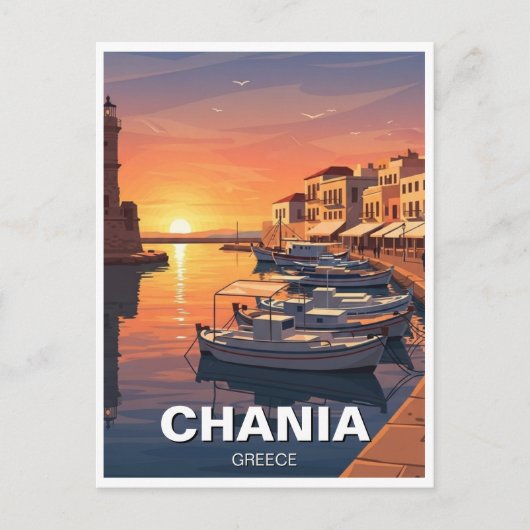 Chania Greece Travel Briefkaart (Voorkant)