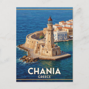 Chania Griekenland Egyptische Vuurtoren Reis Briefkaart