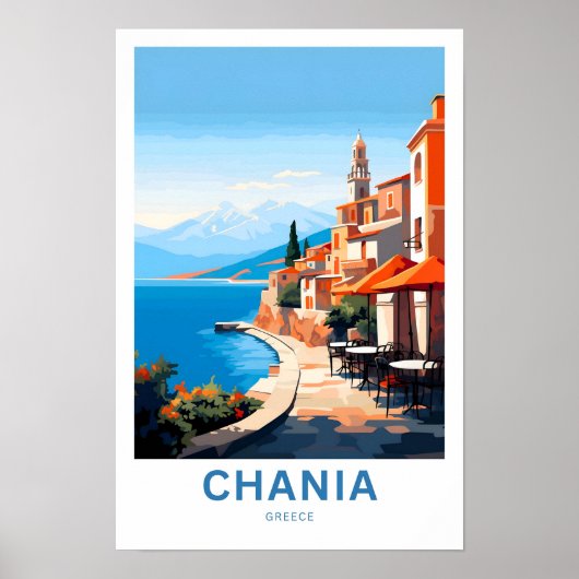 Chania Griekenland Reisprint Poster (Voorkant)