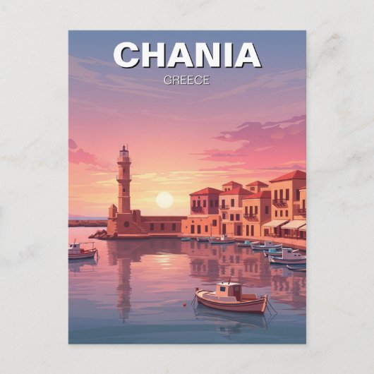 Chania Griekenland Reizen Briefkaart (Voorkant)