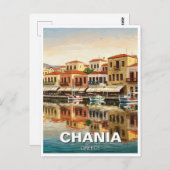 Chania Griekenland Reizen Briefkaart (Voorkant / Achterkant)