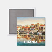 Chania Griekenland Reizen Magneet (Voorkant / Achterkant)