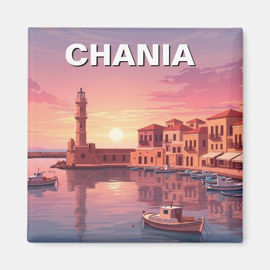 Chania Griekenland Reizen Magneet (Voorkant)
