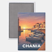 Chania Griekenland Reizen Magneet (Voorkant / Achterkant)