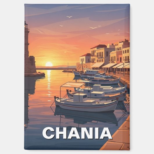 Chania Griekenland Reizen Magneet (Voorkant)