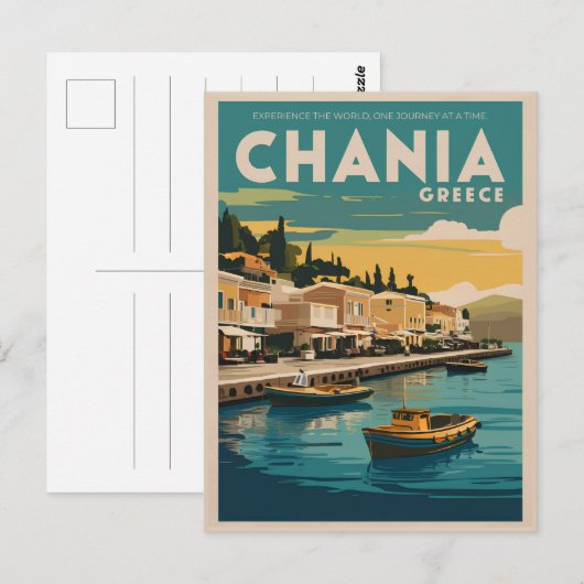  Chania Griekenland stranden geschenken souvenirs Briefkaart (Voorkant / Achterkant)
