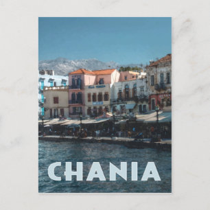 Chania Harbour, Kreta Griekenland Briefkaart
