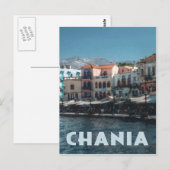 Chania Harbour, Kreta Griekenland Briefkaart (Voorkant / Achterkant)