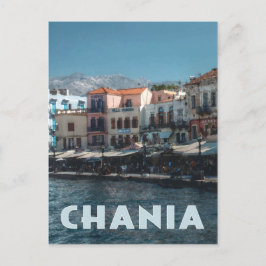 Chania Harbour, Kreta Griekenland Briefkaart